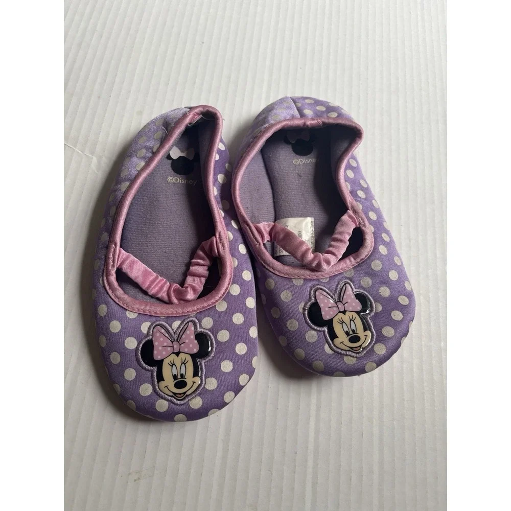 Disney Minnie Mouse Kids Slippers Size Medium Toddler Whimsical